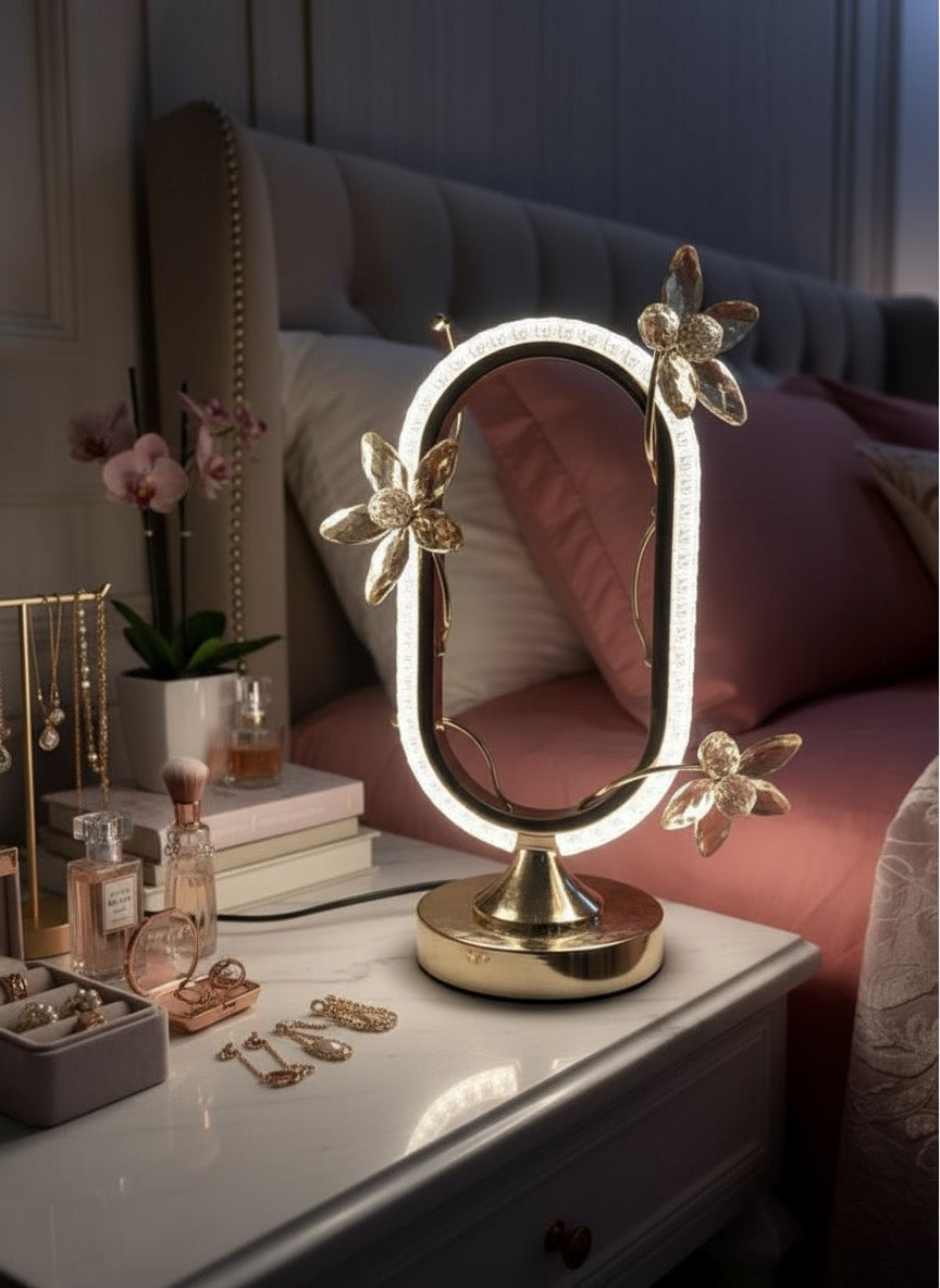 The Golden Petal Halo Table Lamp
