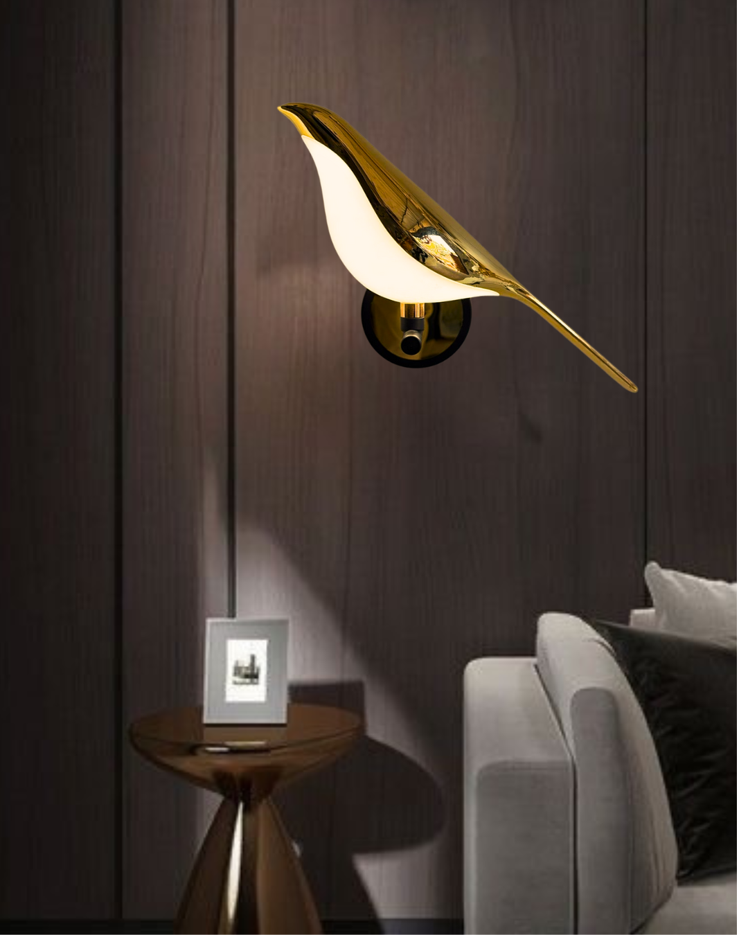 Golden Bird Wall Light