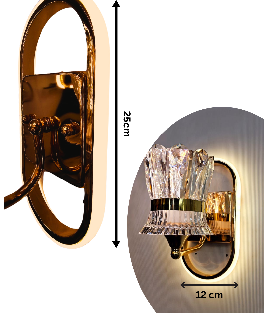 Crystal Bloom Gold Wall Sconce