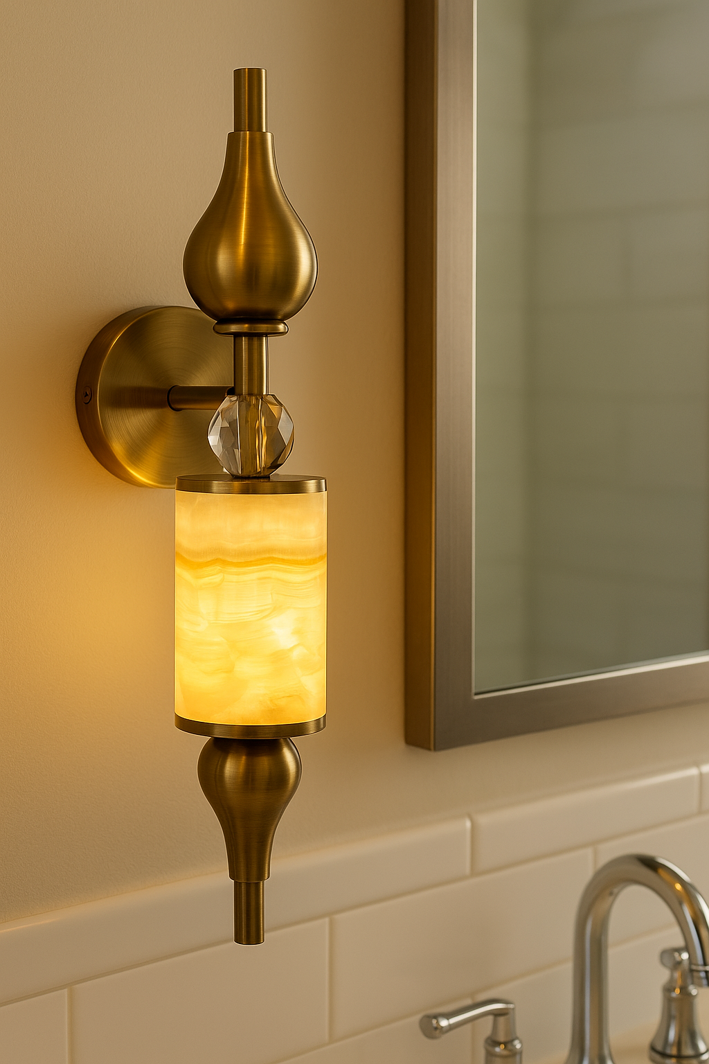 Aurelia Onyx Grandeur Wall Sconce