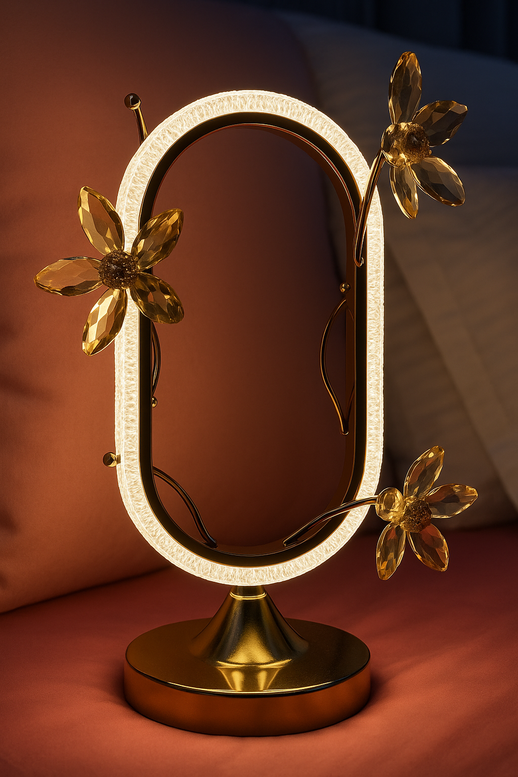 The Golden Petal Halo Table Lamp