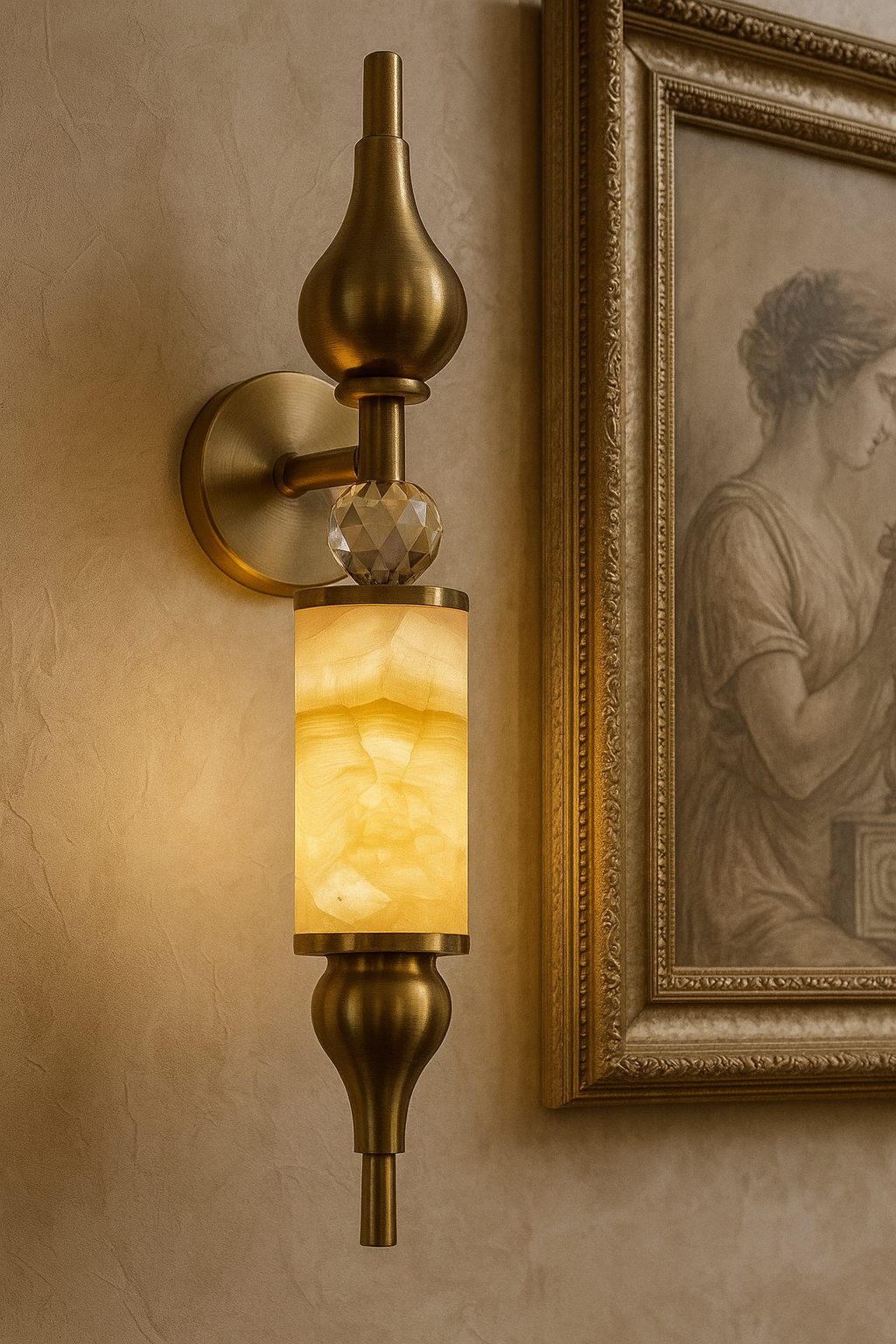 Aurelia Onyx Grandeur Wall Sconce
