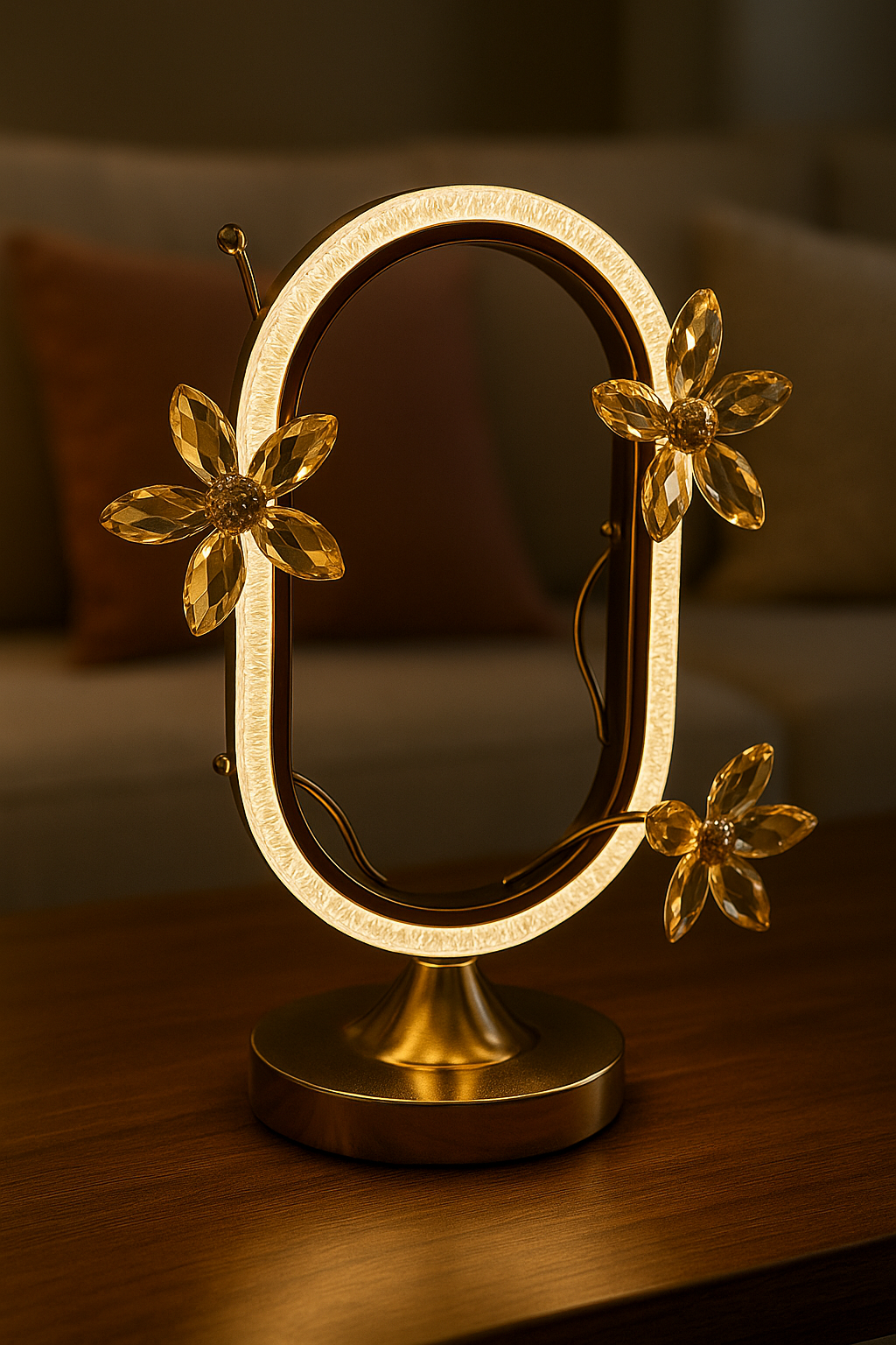 The Golden Petal Halo Table Lamp