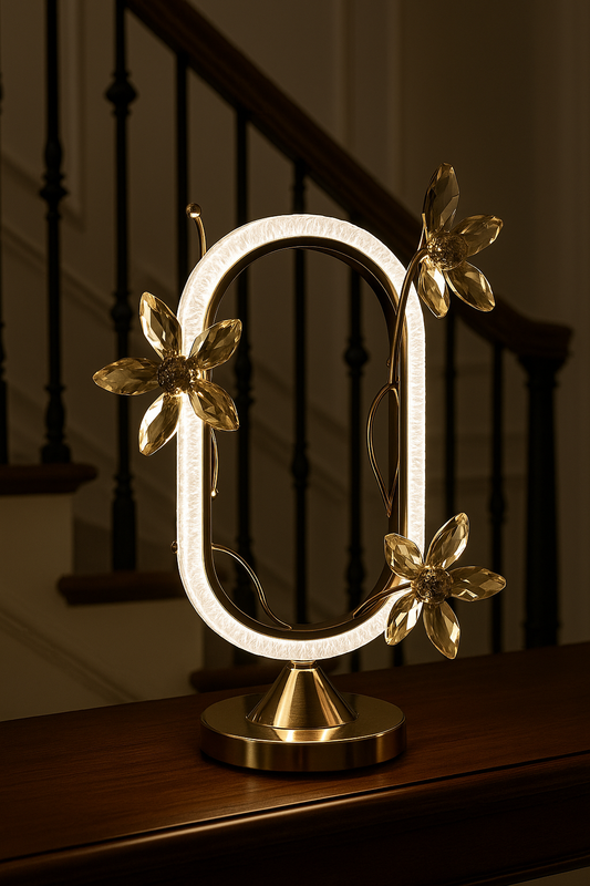 The Golden Petal Halo Table Lamp
