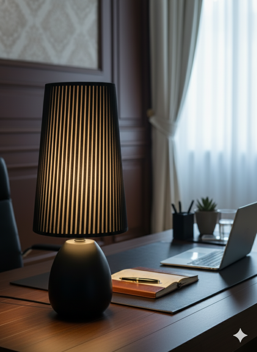 Velvet Noir Table Lamp
