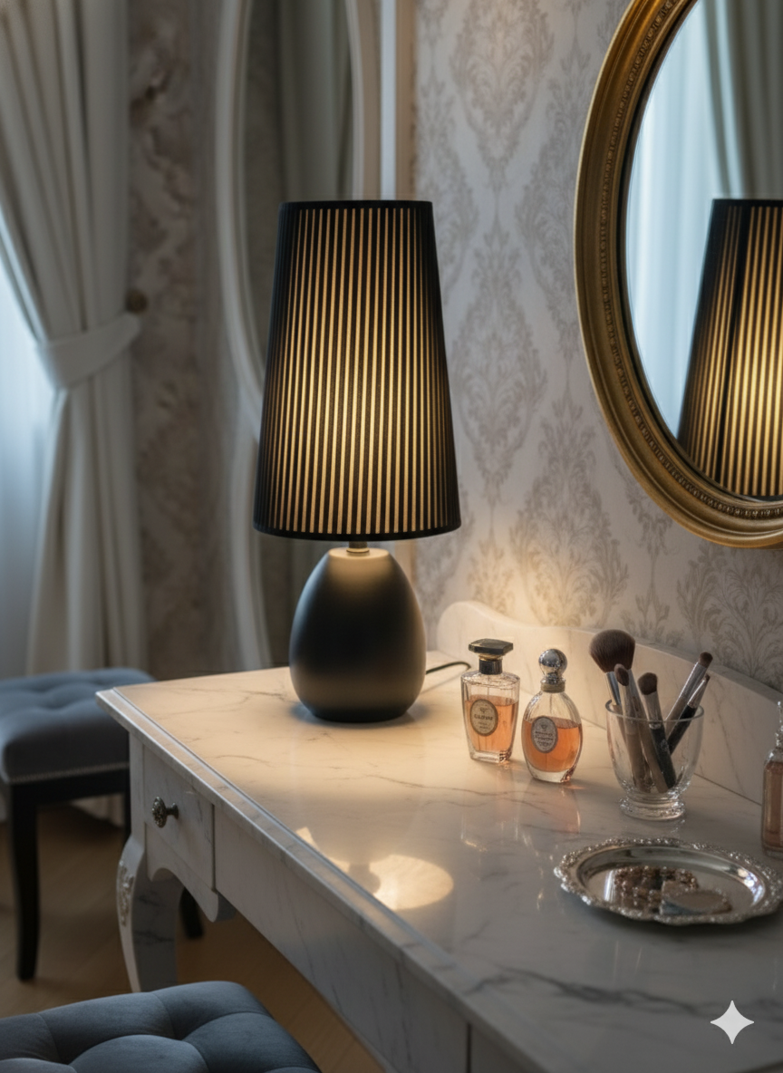Velvet Noir Table Lamp