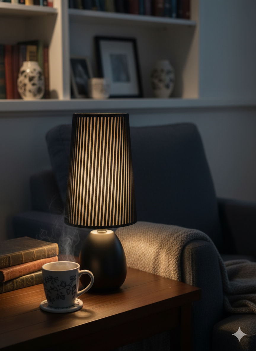 Velvet Noir Table Lamp