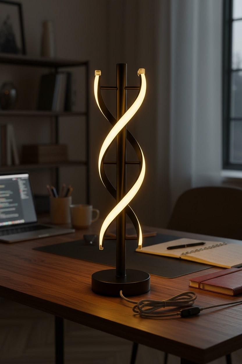 Modern DNA Helix Table Lamp