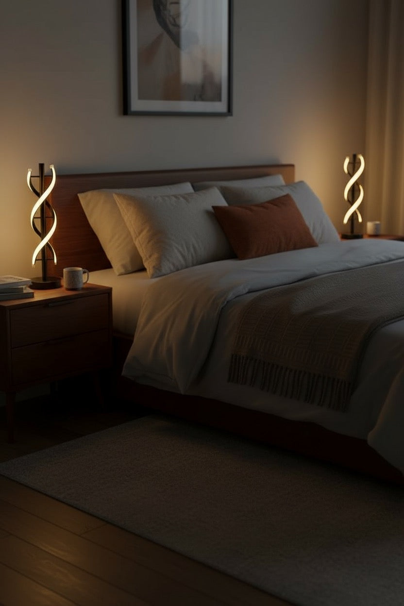 Modern DNA Helix Table Lamp