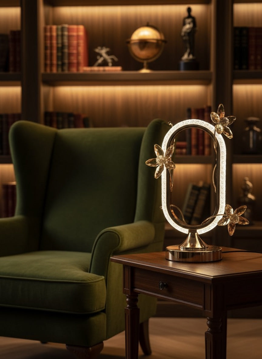 The Golden Petal Halo Table Lamp