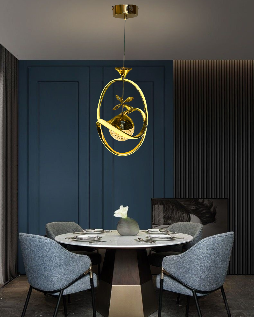 Modern Artistic Crystal Pendant Light Fixture