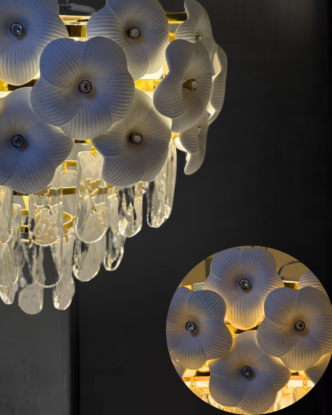 Floral Crystal Chandelier